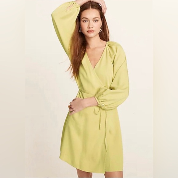 NEW! J. Crew Drapey wrap mini dress in black🖤 - Picture 7 of 8